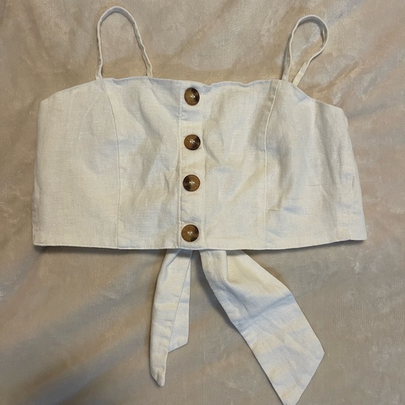 F21 Cropped Tie Top - Picture 3 of 5